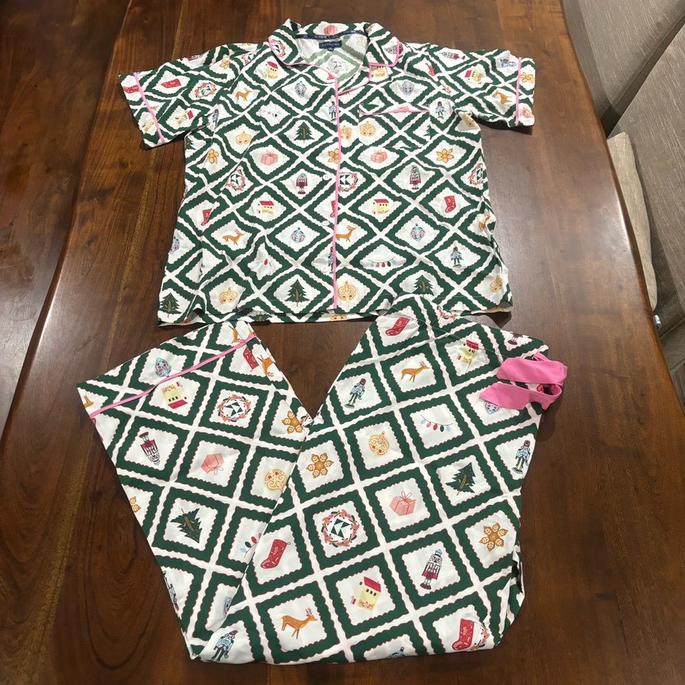 Katie Kime Holiday Story Nutcracker Christmas Pant Matching Pajama Set Sz XL